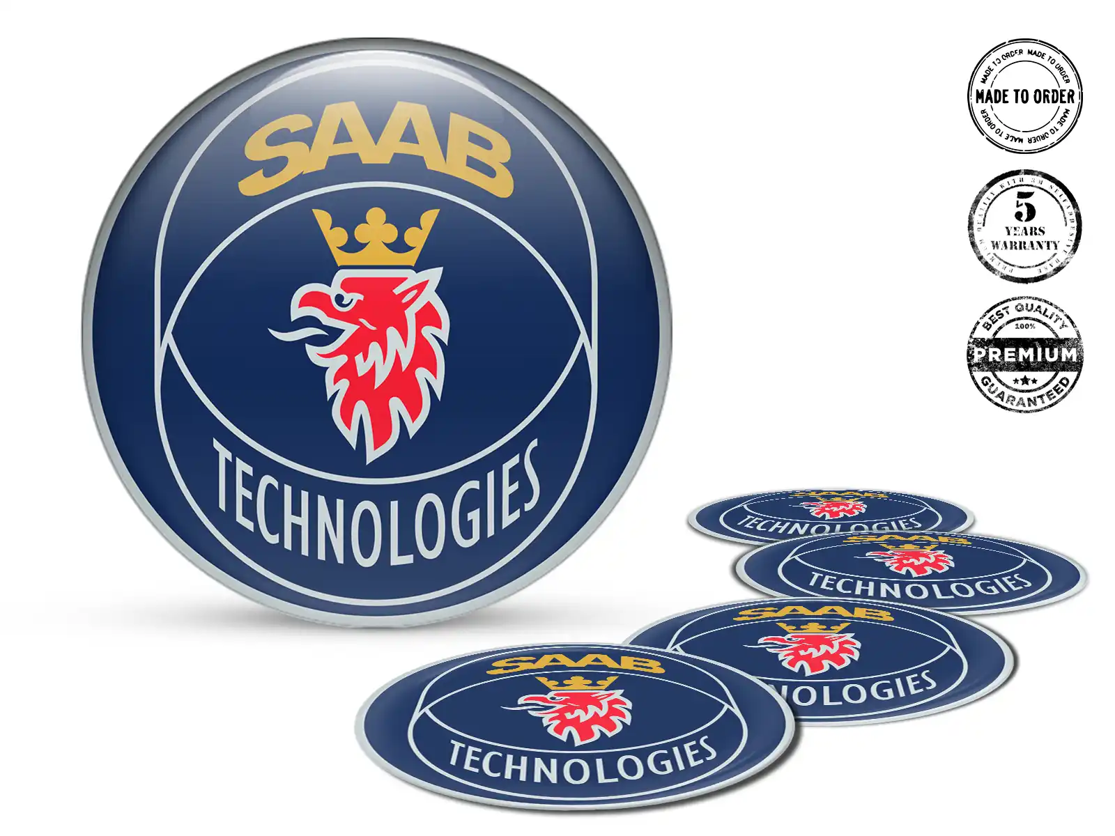Saab Aufkleber Dome Edition Individuelle Harzplaketten